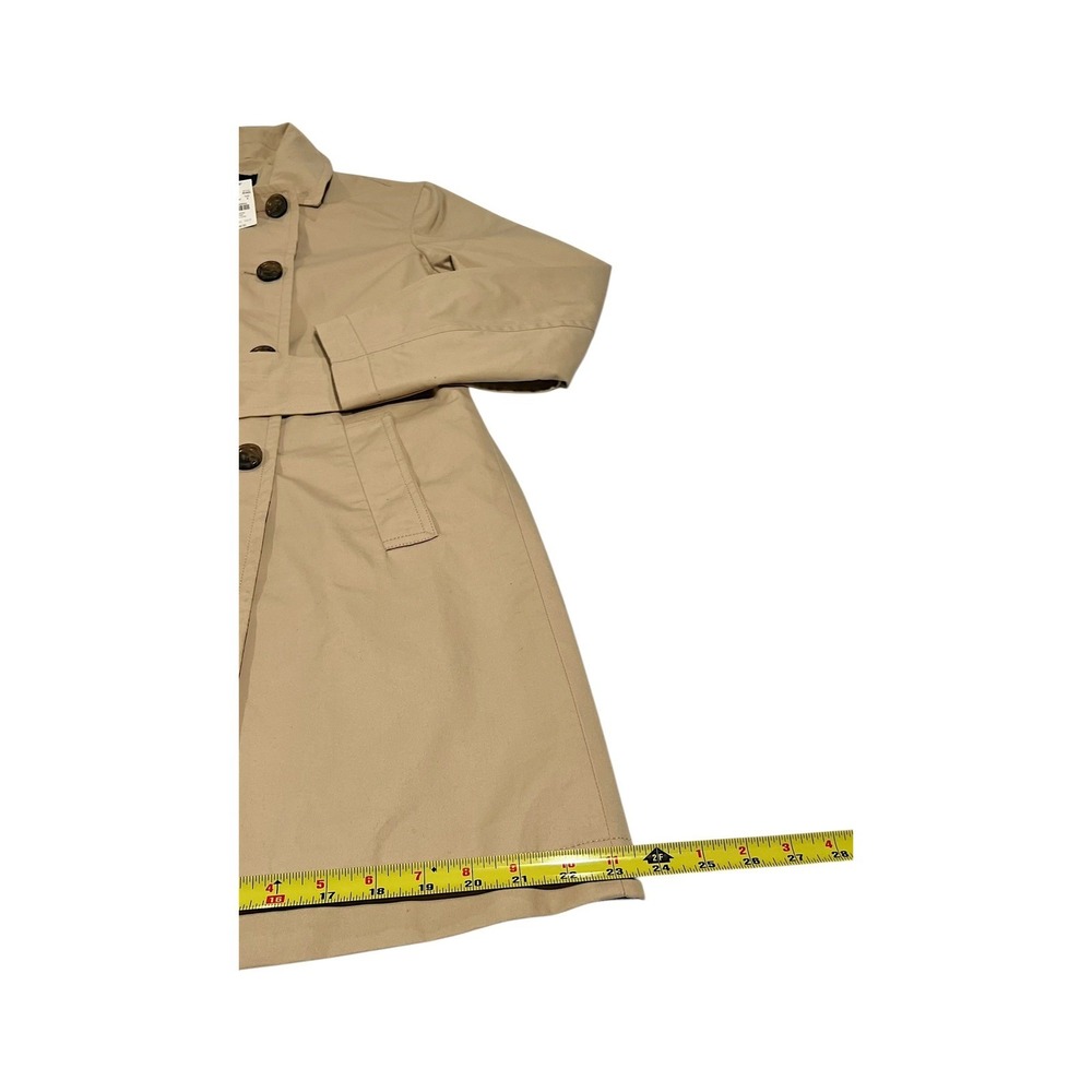 NWT J.Crew Classic Trench Coat Light Khaki Tan Women's 4 - Picture 8 of 16